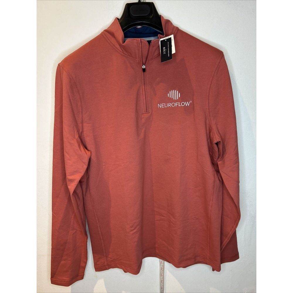 J. CREW Performance half-zip in salmon (PSP) Size M NWT $98